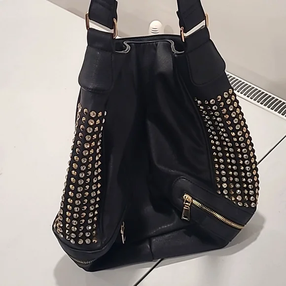 #43 Rhinestone Black Purse - Picture 2 of 6